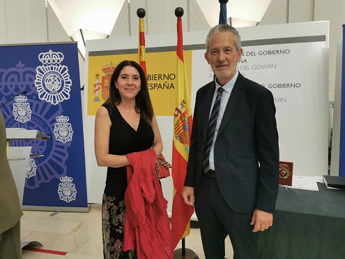 Patricia Saldaña (DP Girona) con Subd. Gob. Albert Bramón
