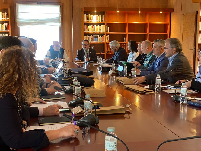 Reunión da comisión de asistencia ao subdeleg. Gob. Tarragona en Poblet