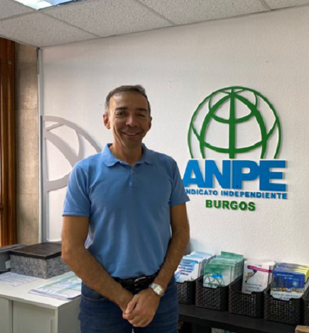 José Manuel Escobar, DP de Burgos, en la sede de ANPE en la capital castellano-leonesa