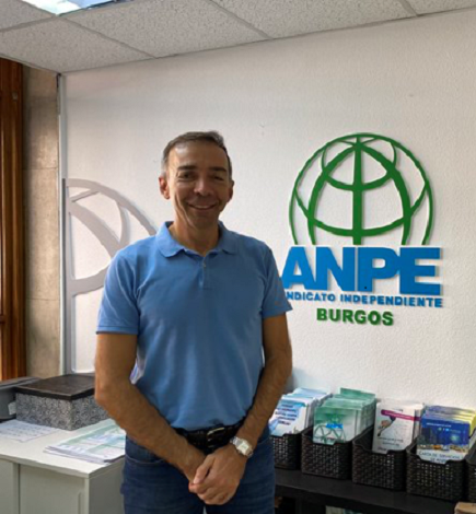 José Manuel Escobar, DP de Burgos, en la sede de ANPE en la capital castellano-leonesa 